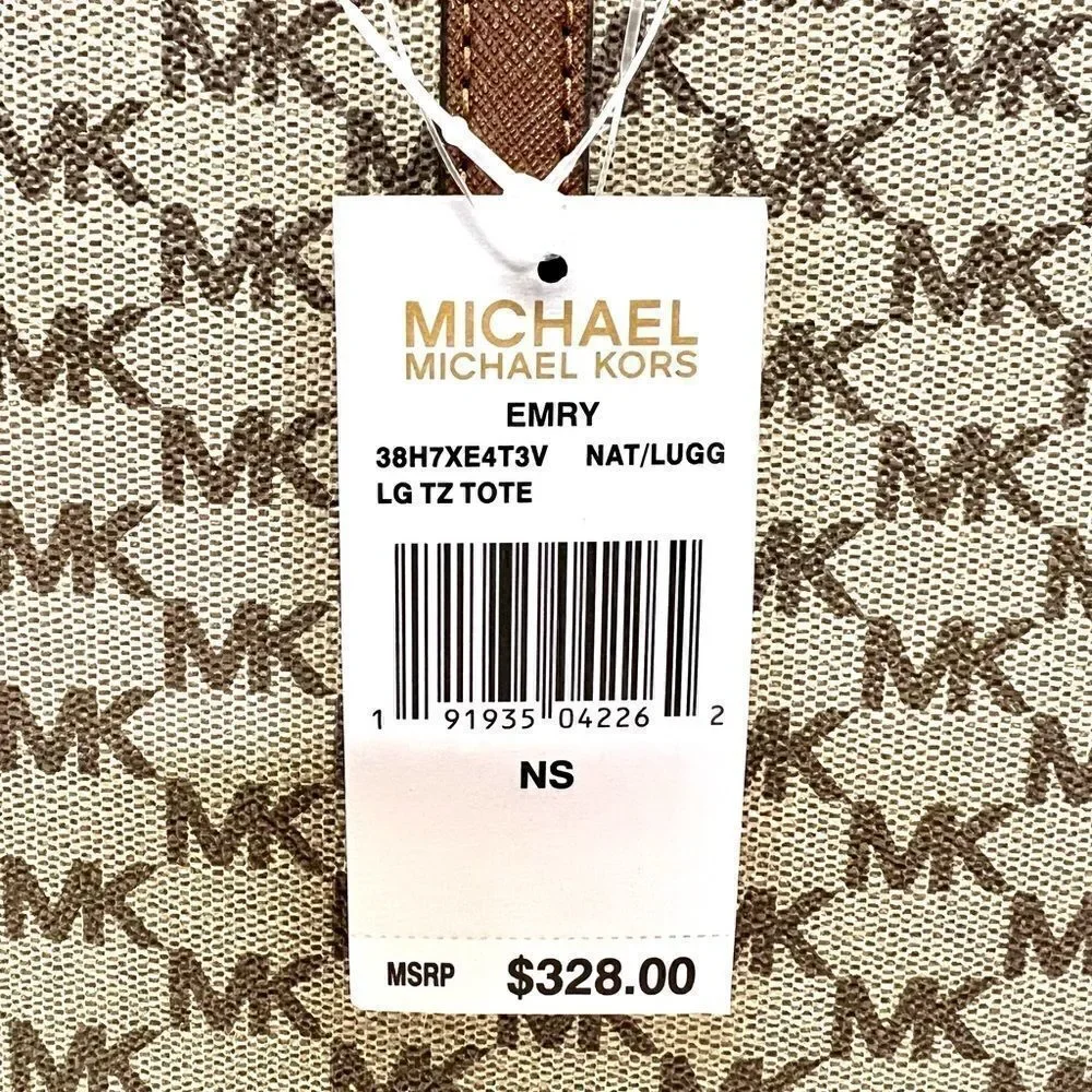 🔥🎁NWT! Michael Kors EMRY Large Tote Handbag Msrp:$328.00 - Picture 10 of 12